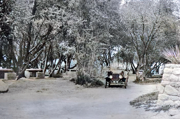 Auto parked at Camp Cajon